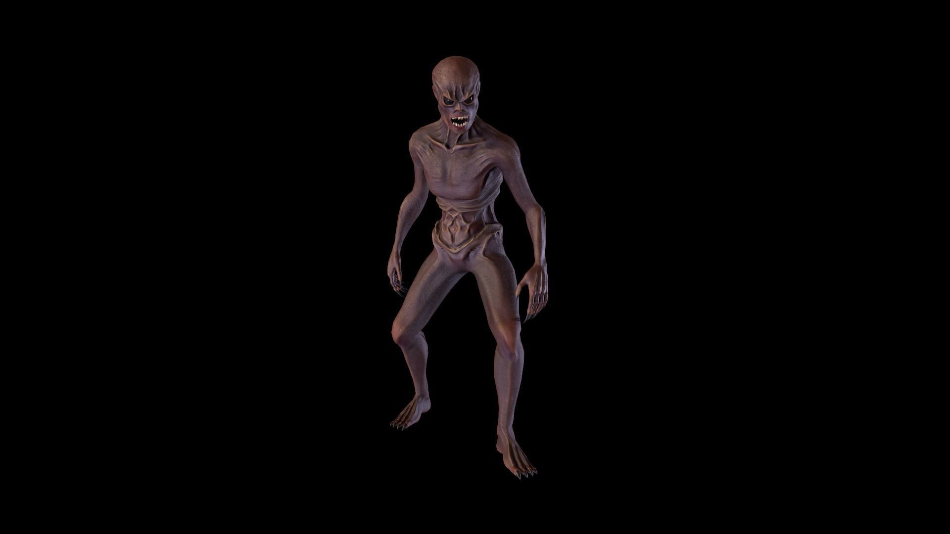 Alien Soldier Low-poly 3D model_14
