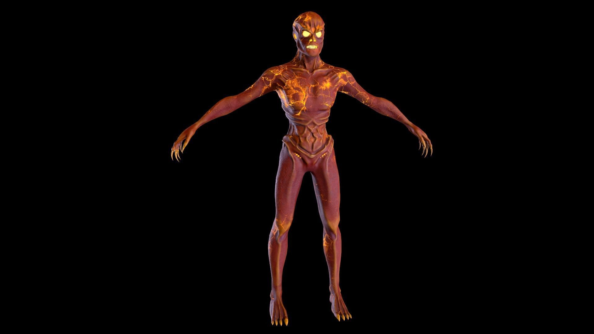 Alien Soldier Low-poly 3D model_6