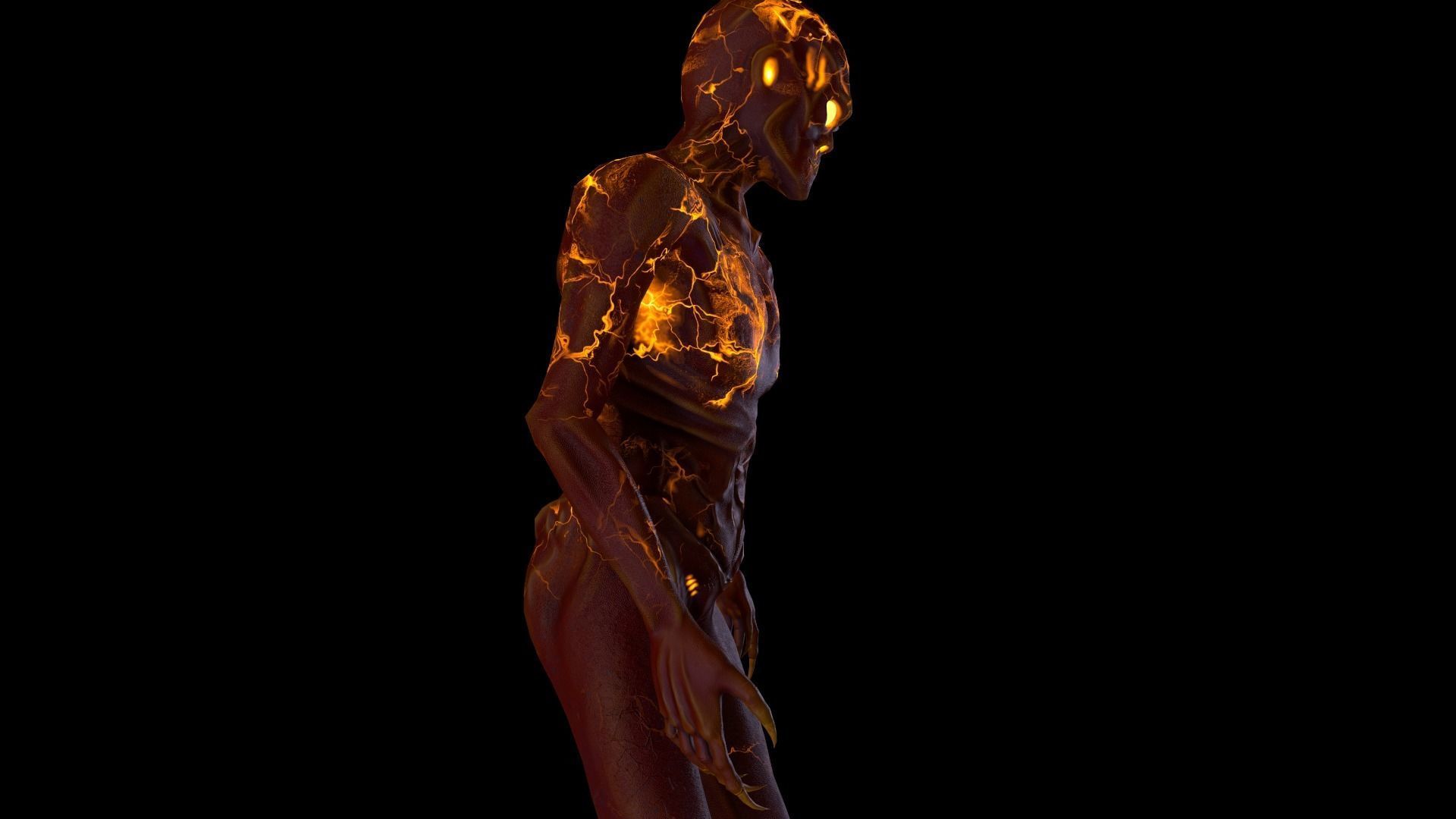 Alien Soldier Low-poly 3D model_19