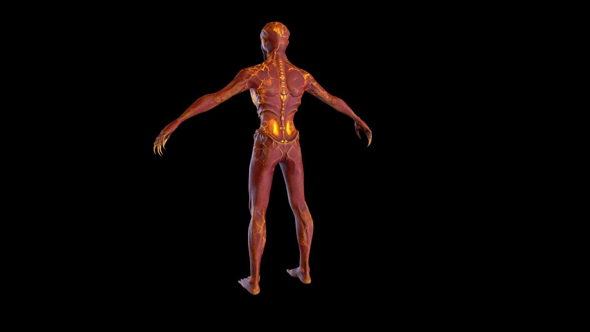 Alien Soldier Low-poly 3D model_12