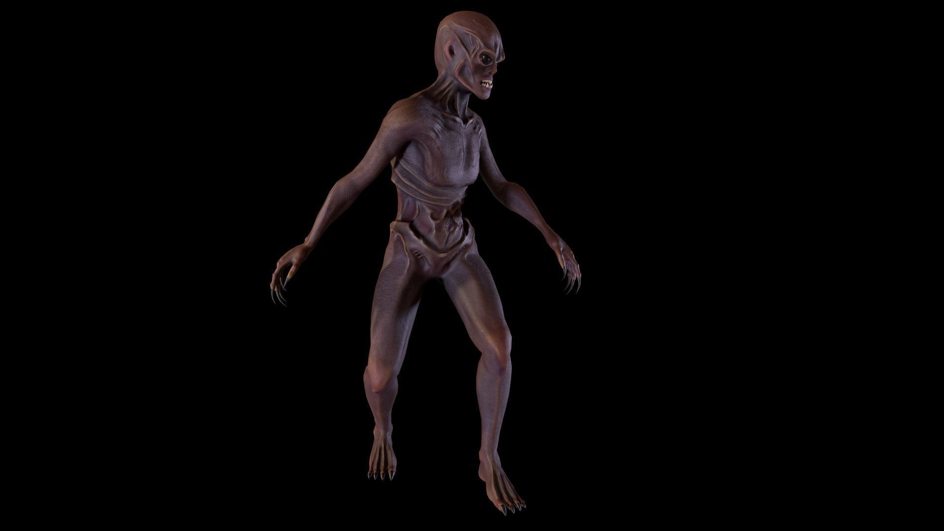 Alien Soldier Low-poly 3D model_13