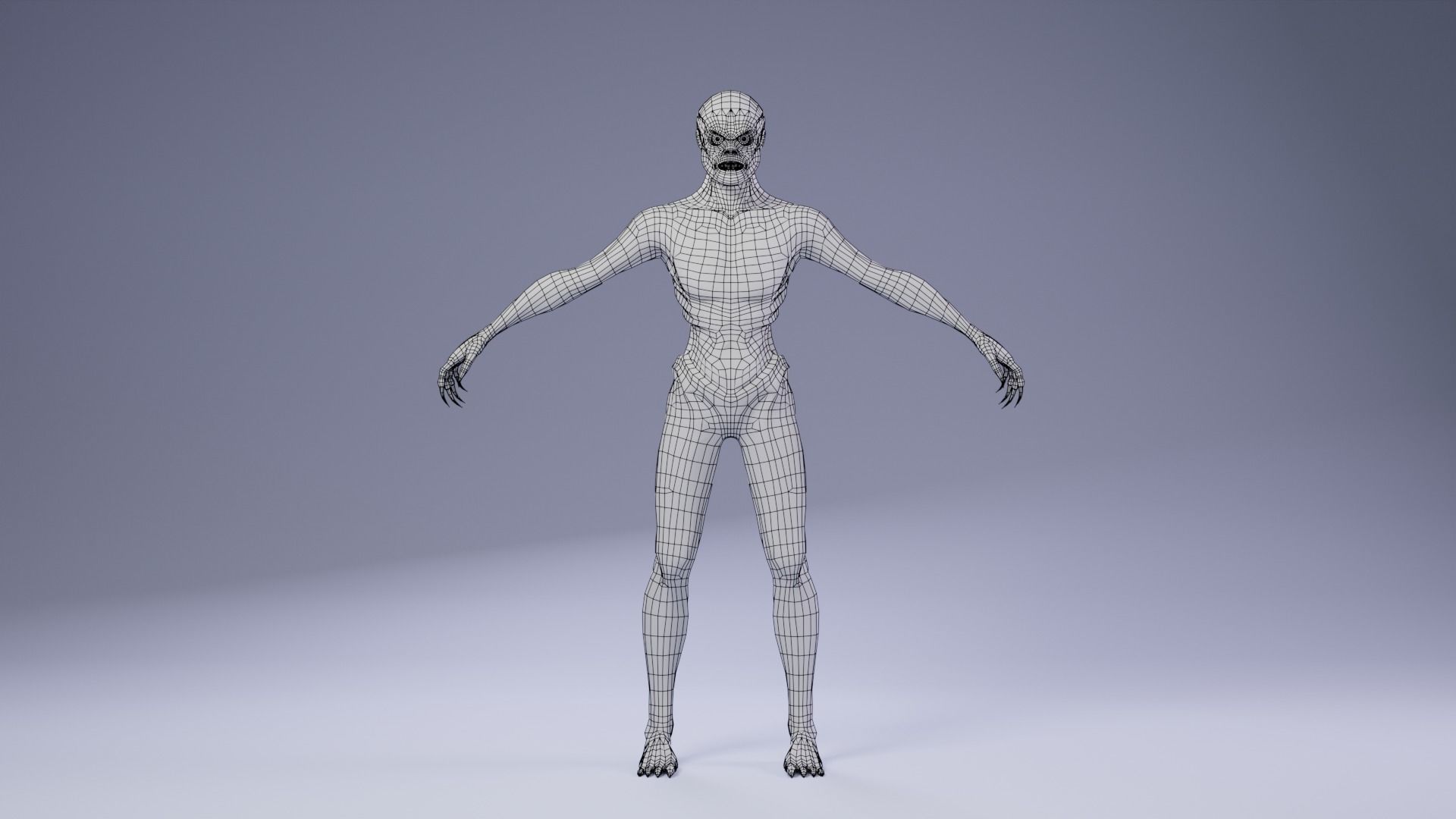 Alien Soldier Low-poly 3D model_26