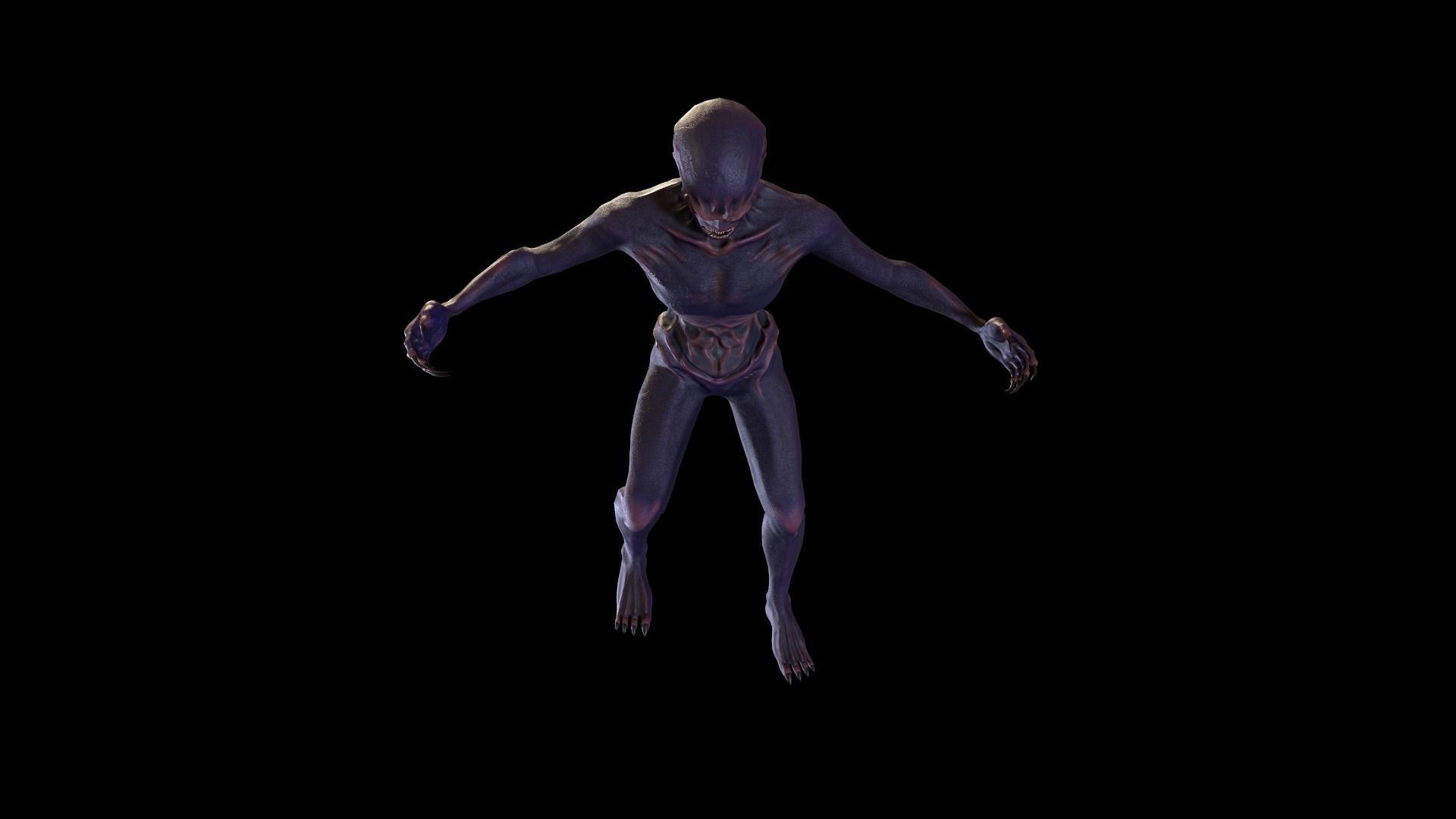 Alien Soldier Low-poly 3D model_17
