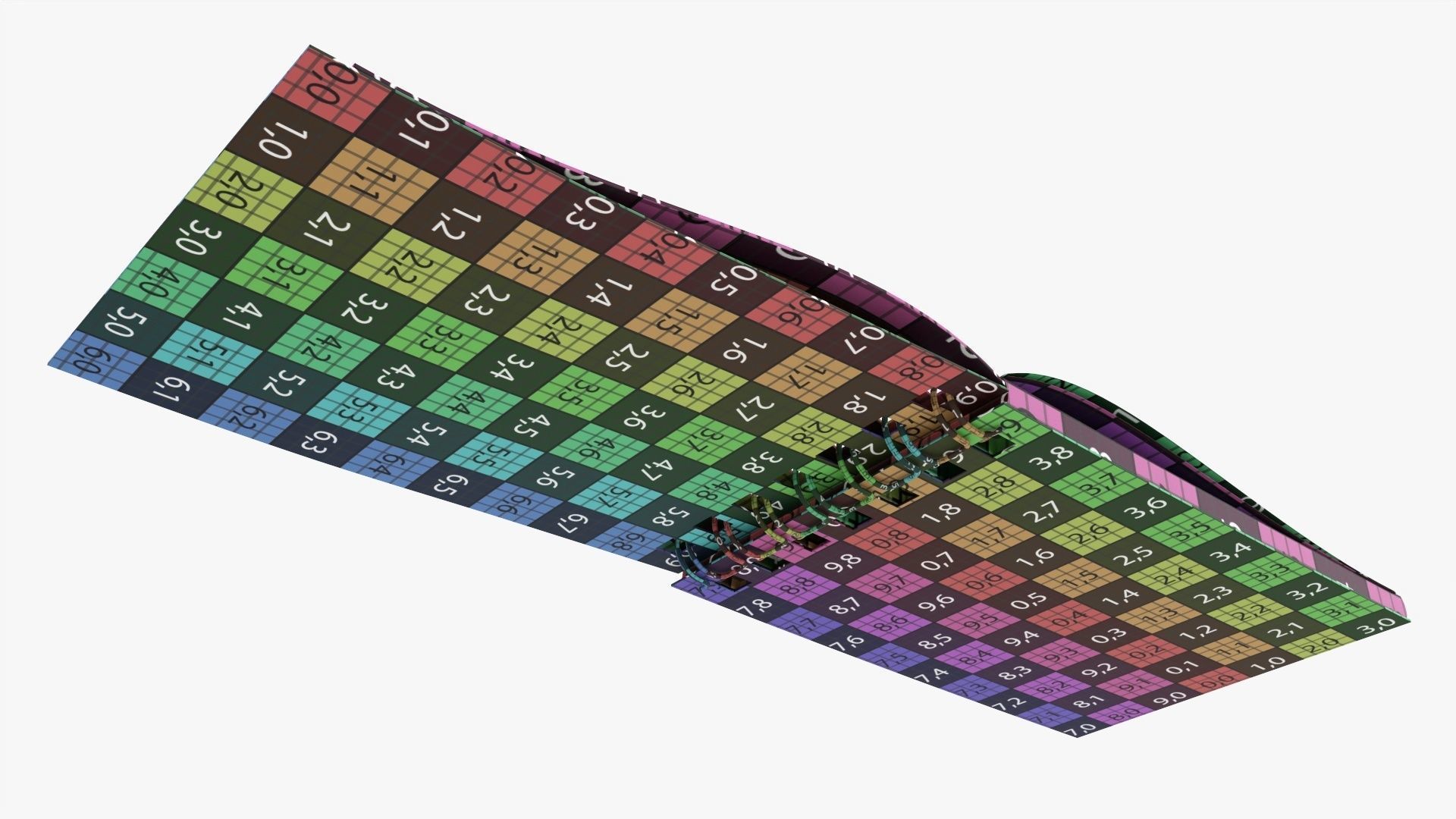 Notebook pad with spiral 02 opened 3D model_12