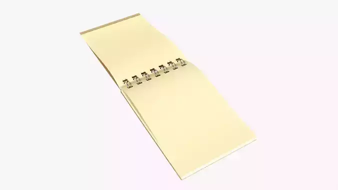 Notebook pad with spiral 02 opened