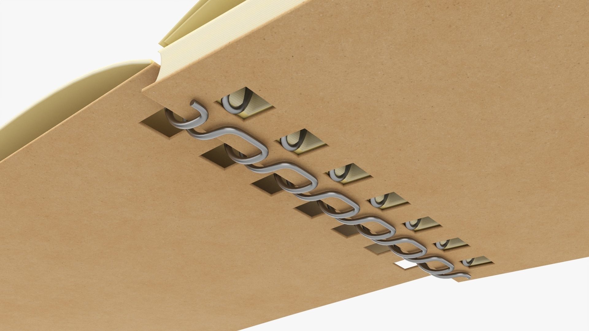 Notebook pad with spiral 02 opened 3D model_5