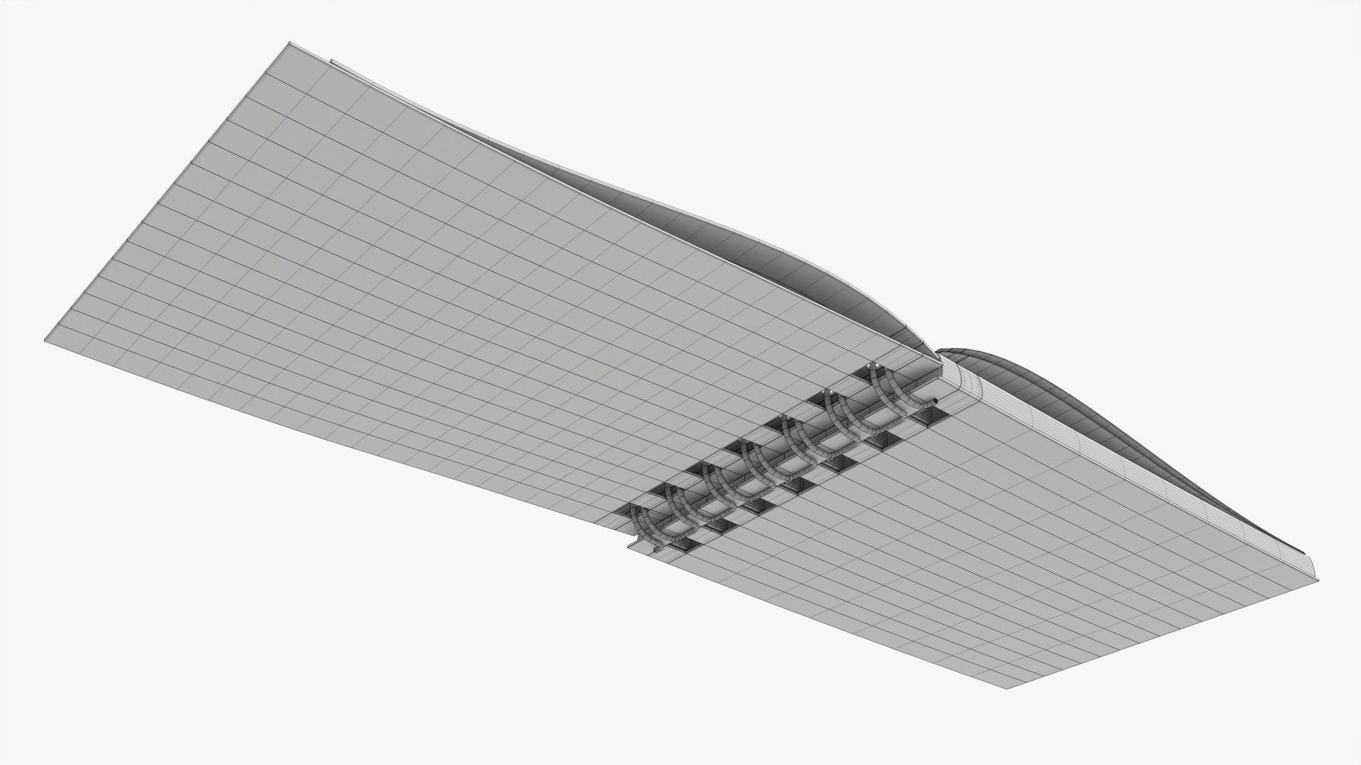 Notebook pad with spiral 02 opened 3D model_9