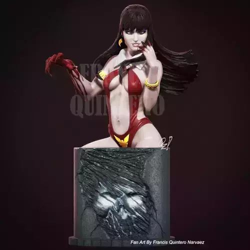Vampirella Bust Artgerm style 3D print model