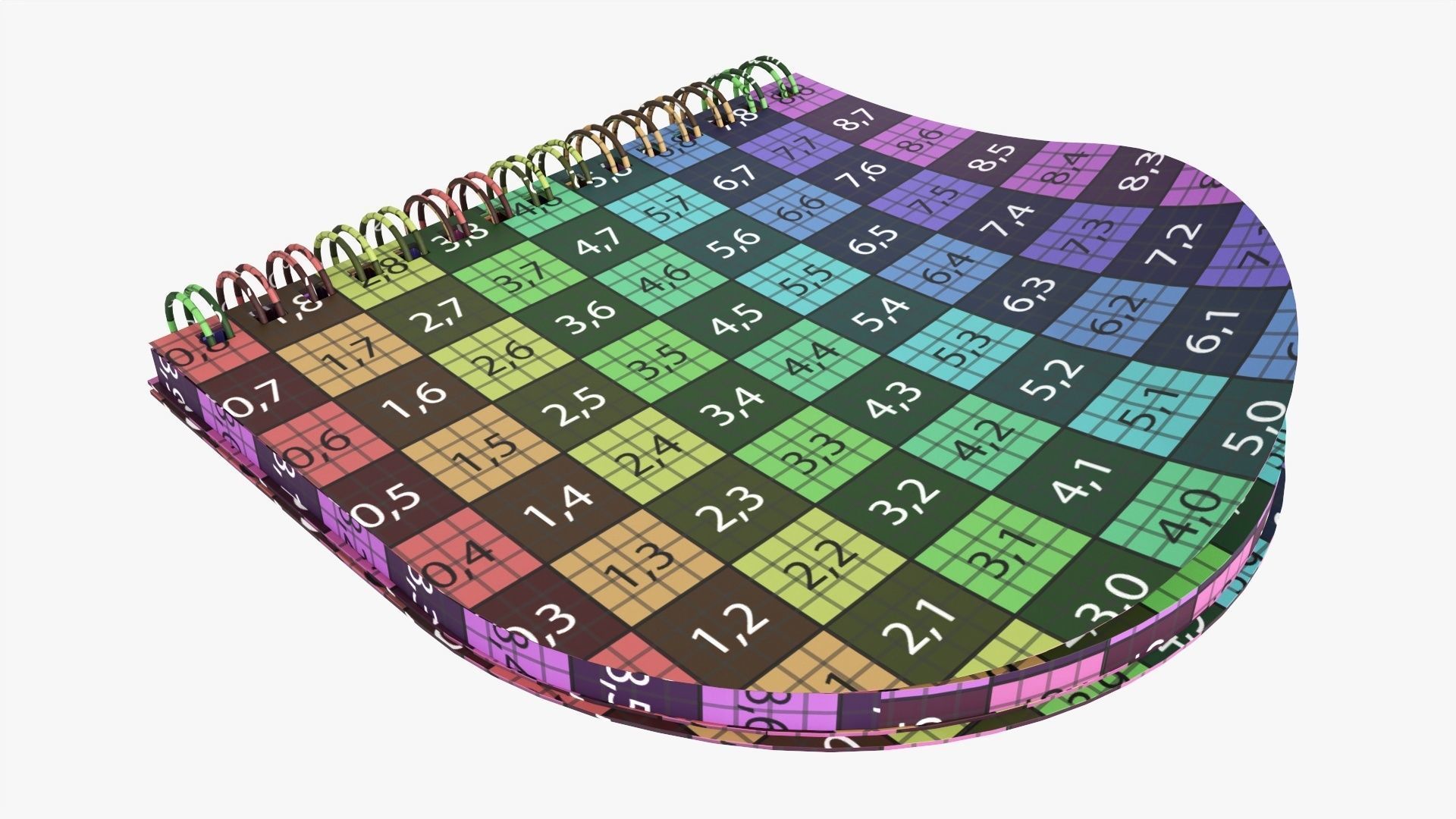 Notebook pad with spiral 03 flipped 3D model_14