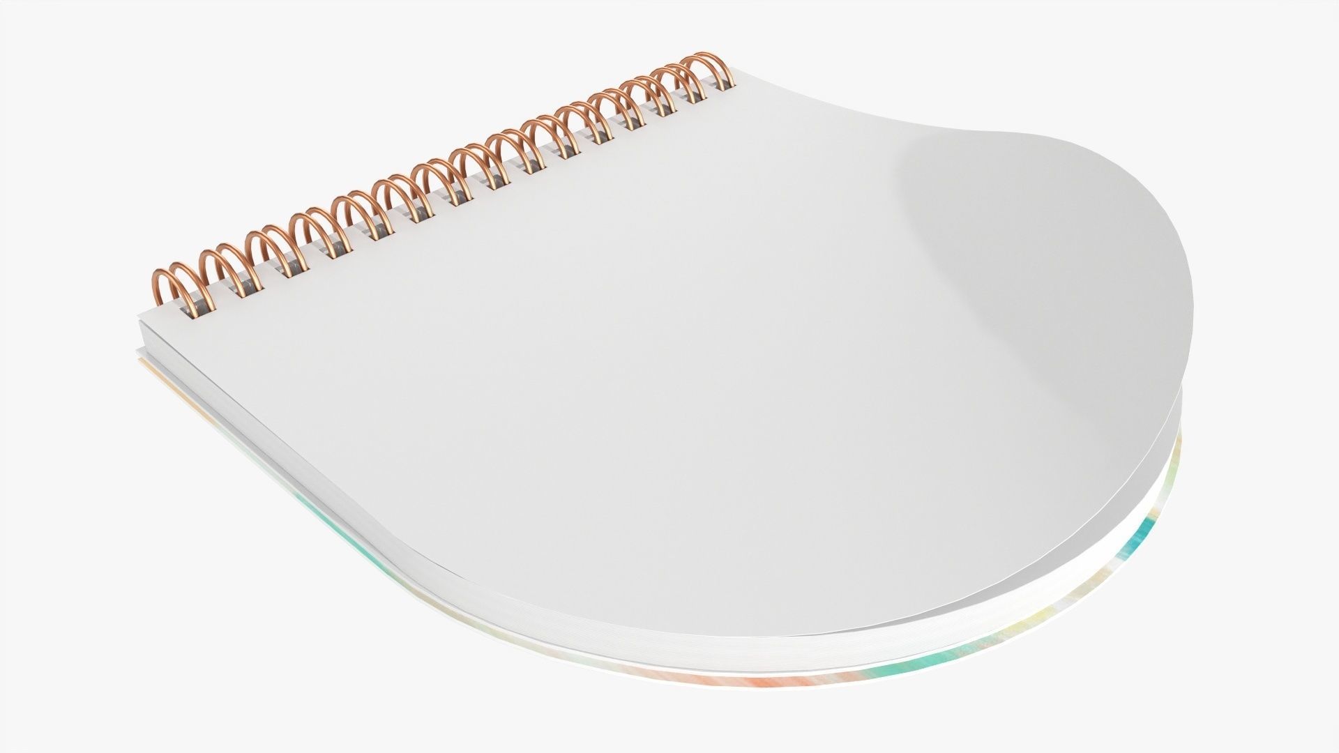 Notebook pad with spiral 03 flipped 3D model_1