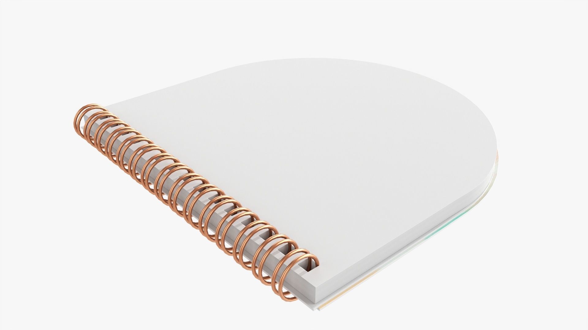 Notebook pad with spiral 03 flipped 3D model_4