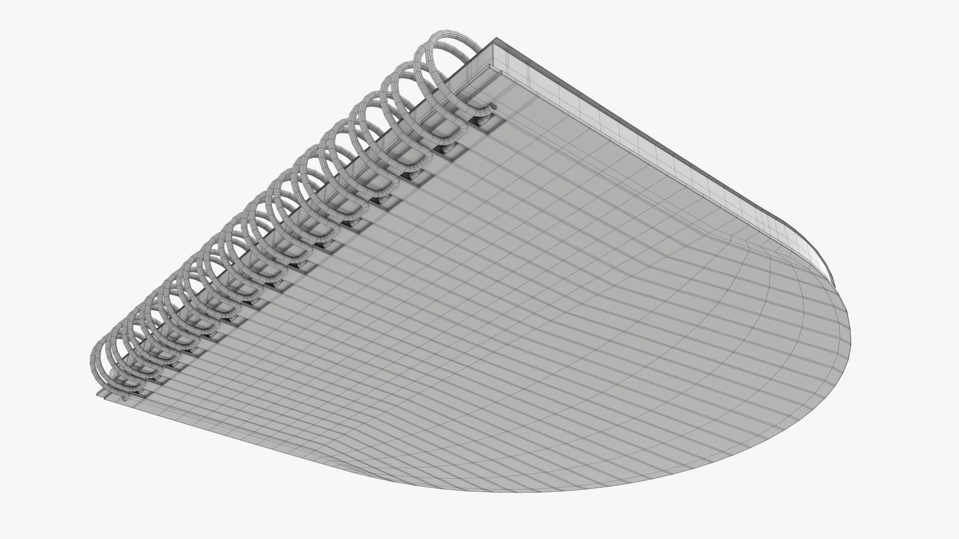 Notebook pad with spiral 03 flipped 3D model_13