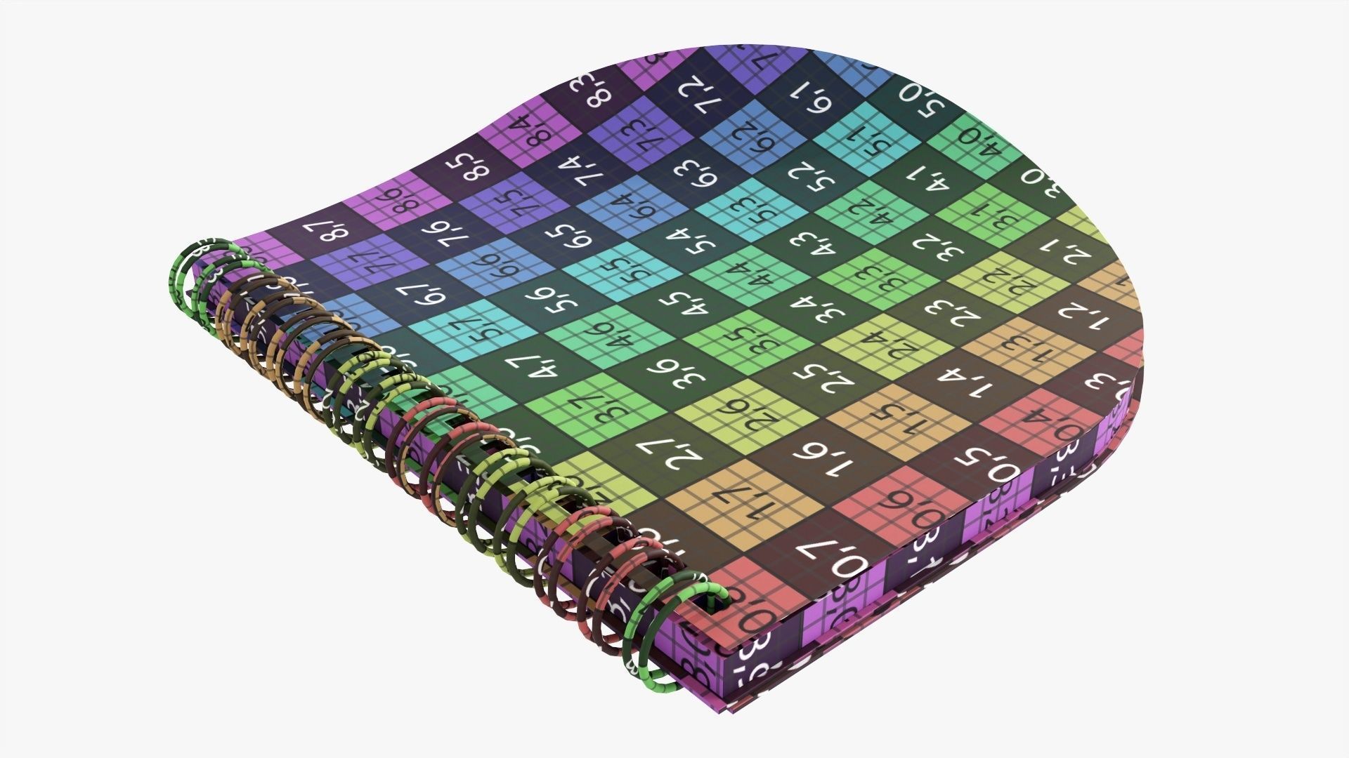 Notebook pad with spiral 03 flipped 3D model_15