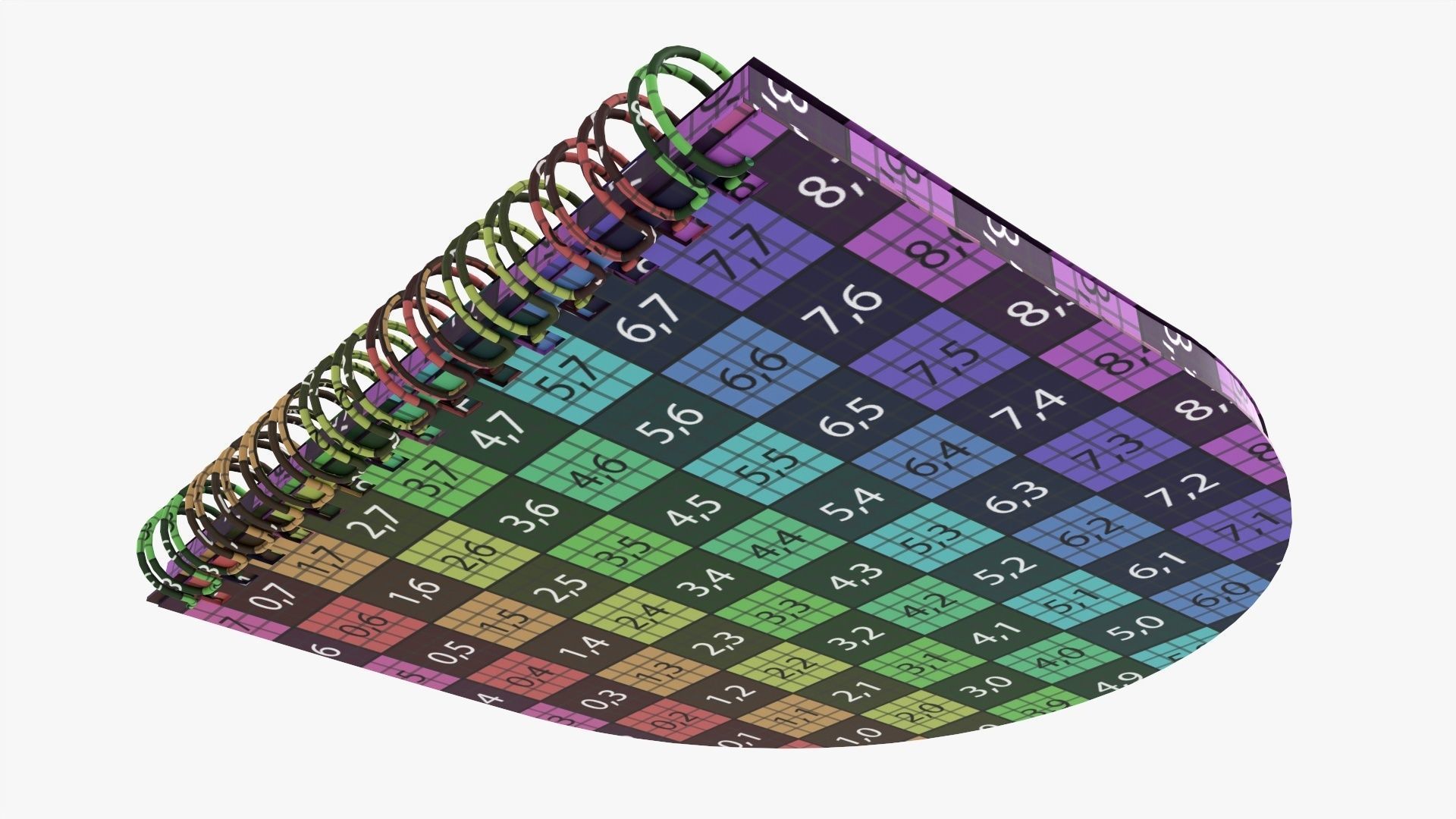 Notebook pad with spiral 03 flipped 3D model_16