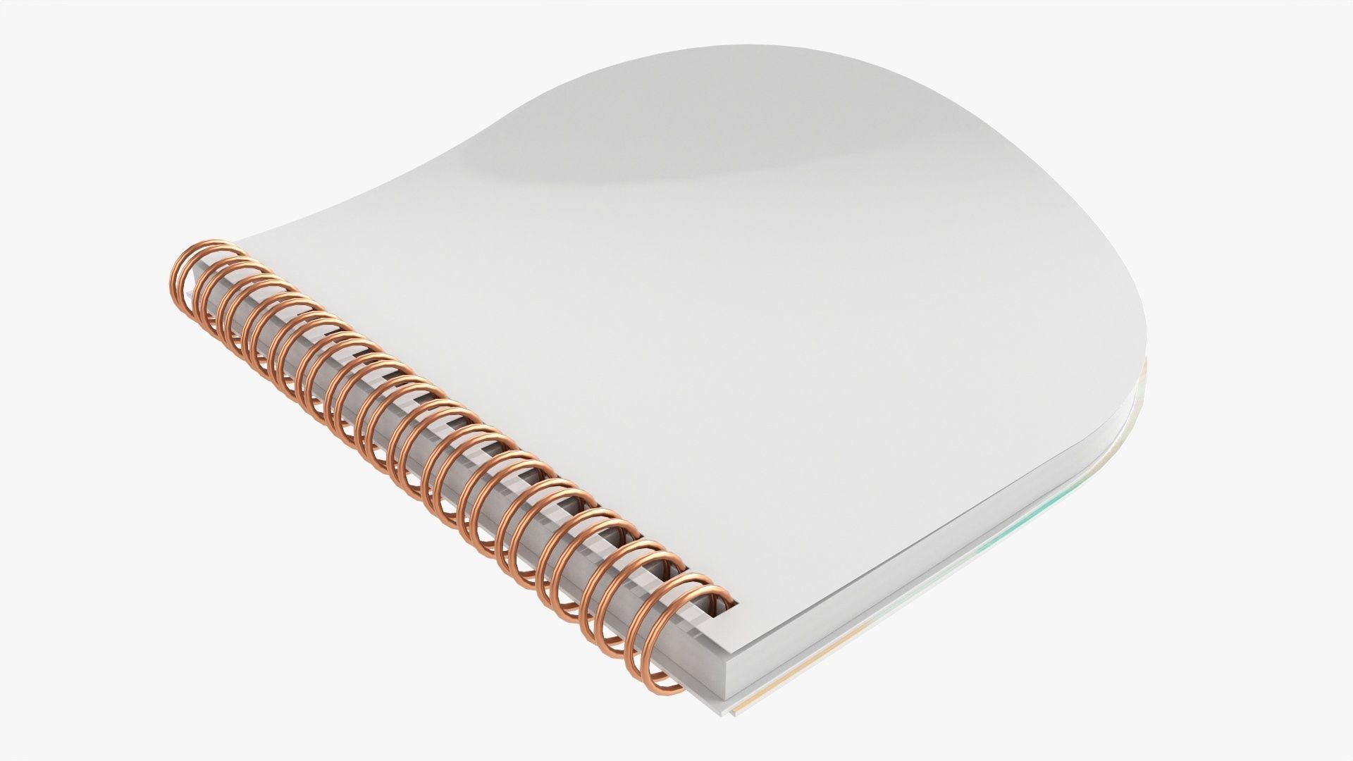 Notebook pad with spiral 03 flipped 3D model_3
