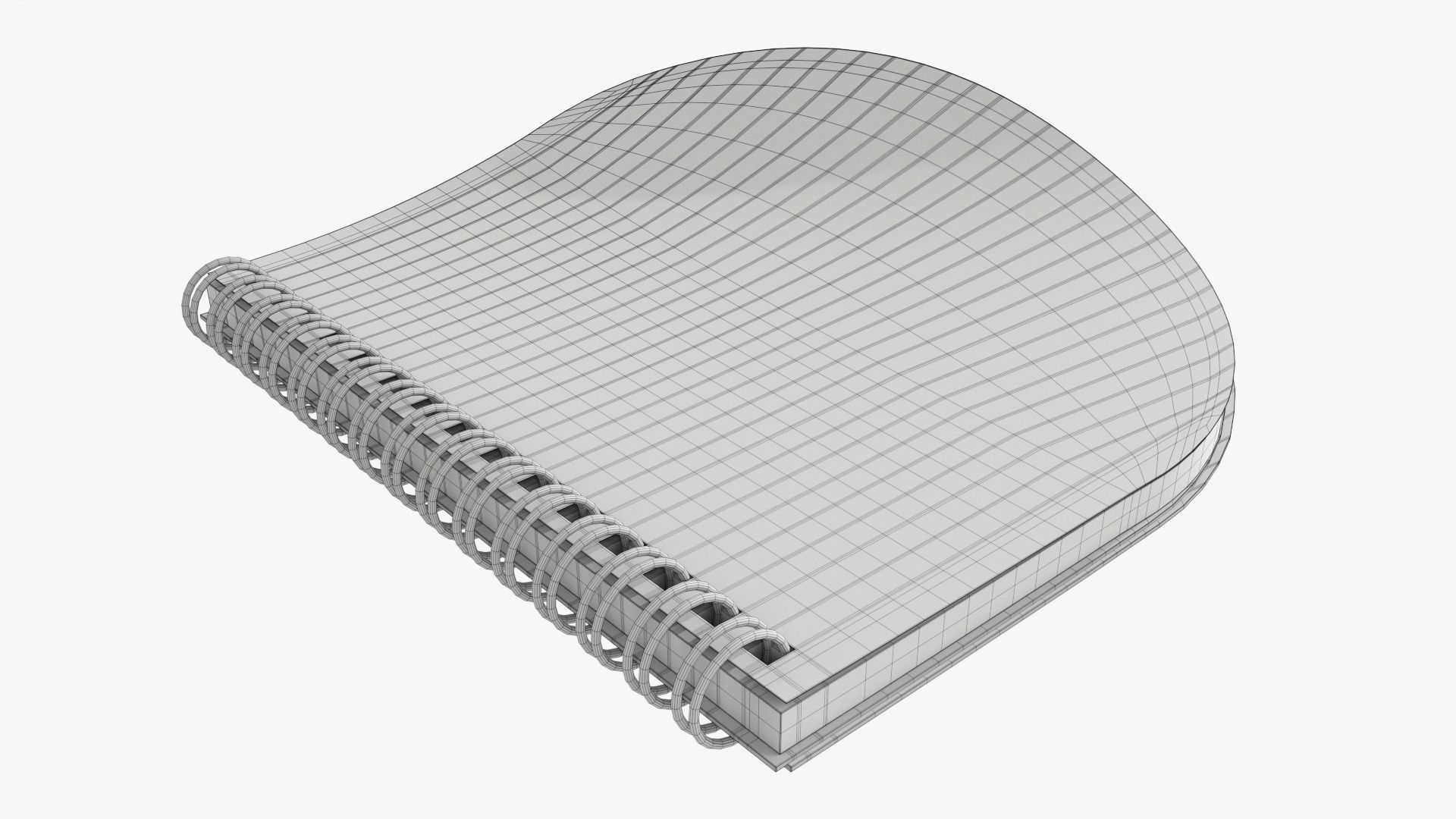 Notebook pad with spiral 03 flipped 3D model_12
