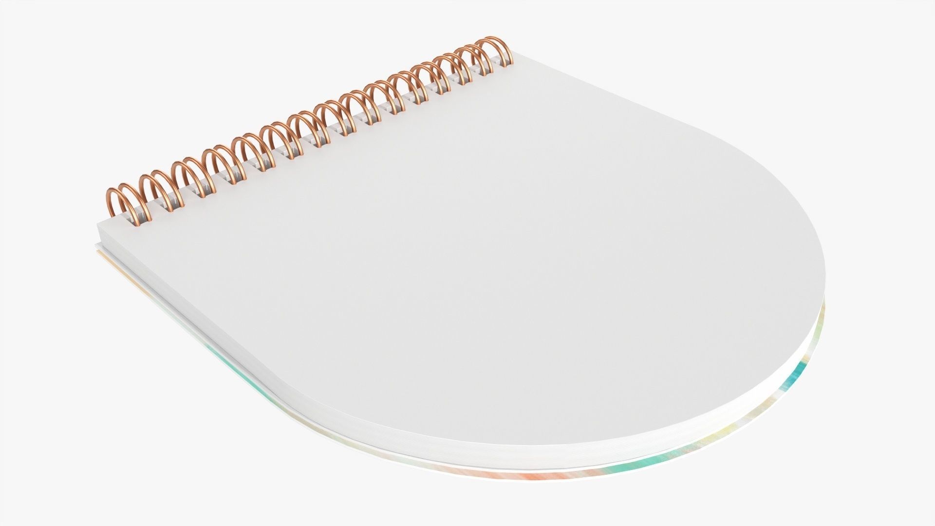Notebook pad with spiral 03 flipped 3D model_2