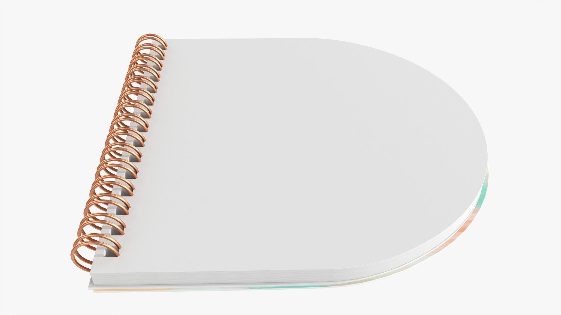 Notebook pad with spiral 03 flipped 3D model_7