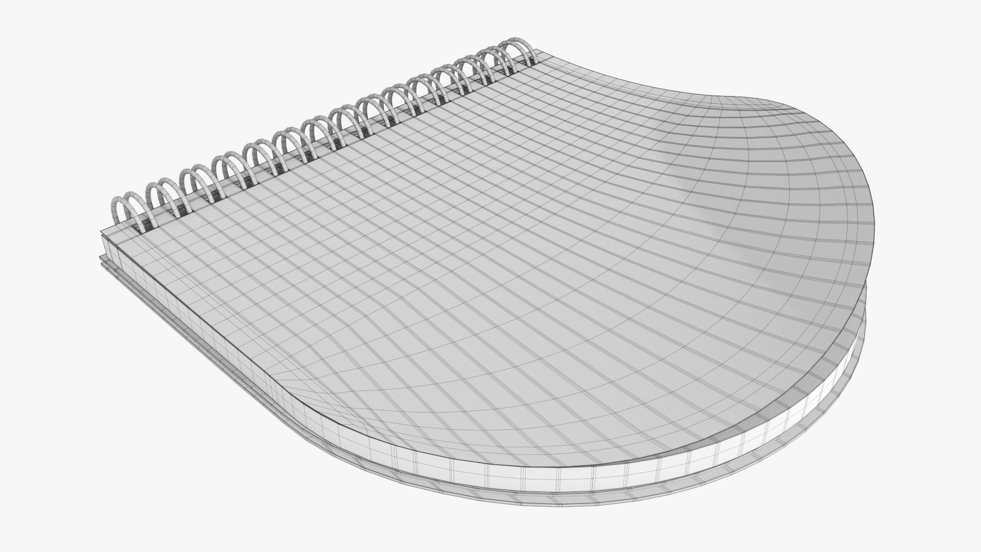 Notebook pad with spiral 03 flipped 3D model_11