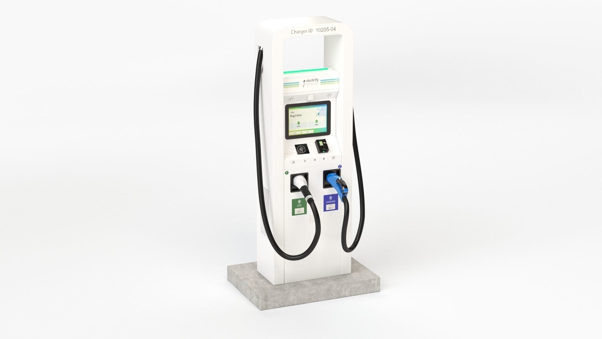 Electric Vehicle Charging Station Electrify America Part 1 3D model_18