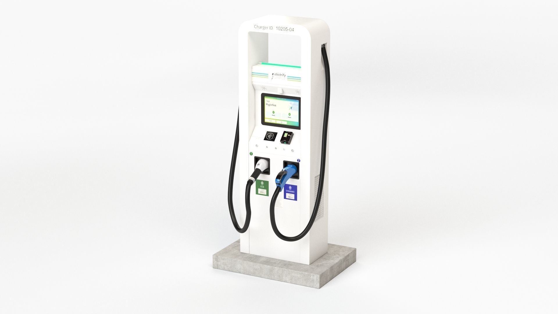 Electric Vehicle Charging Station Electrify America Part 1 3D model_31