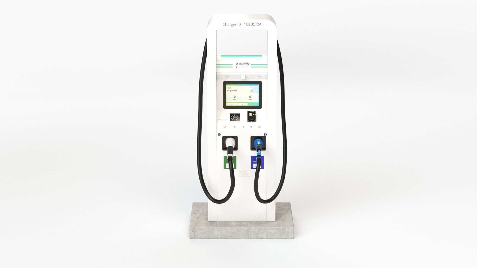 Electric Vehicle Charging Station Electrify America Part 1 3D model_34