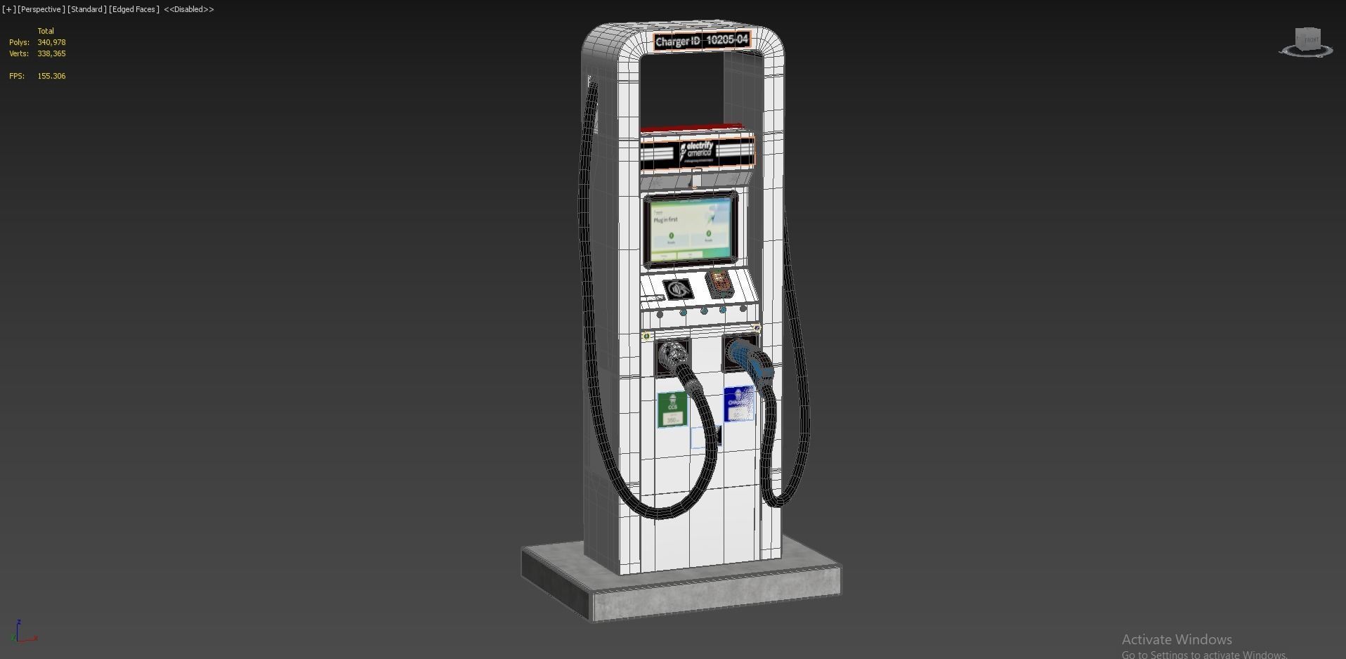Electric Vehicle Charging Station Electrify America Part 1 3D model_3