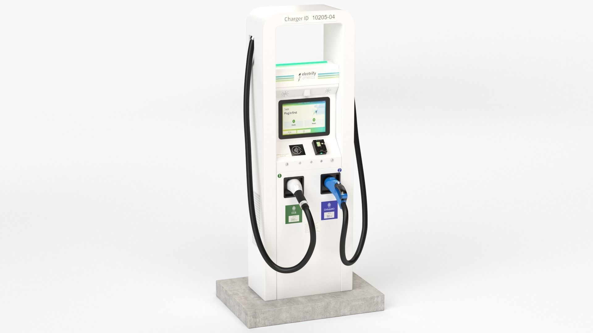 Electric Vehicle Charging Station Electrify America Part 1 3D model_9