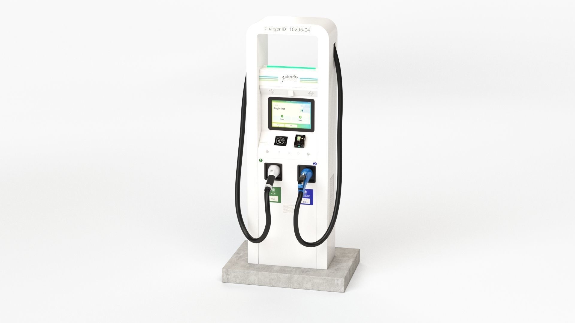 Electric Vehicle Charging Station Electrify America Part 1 3D model_32