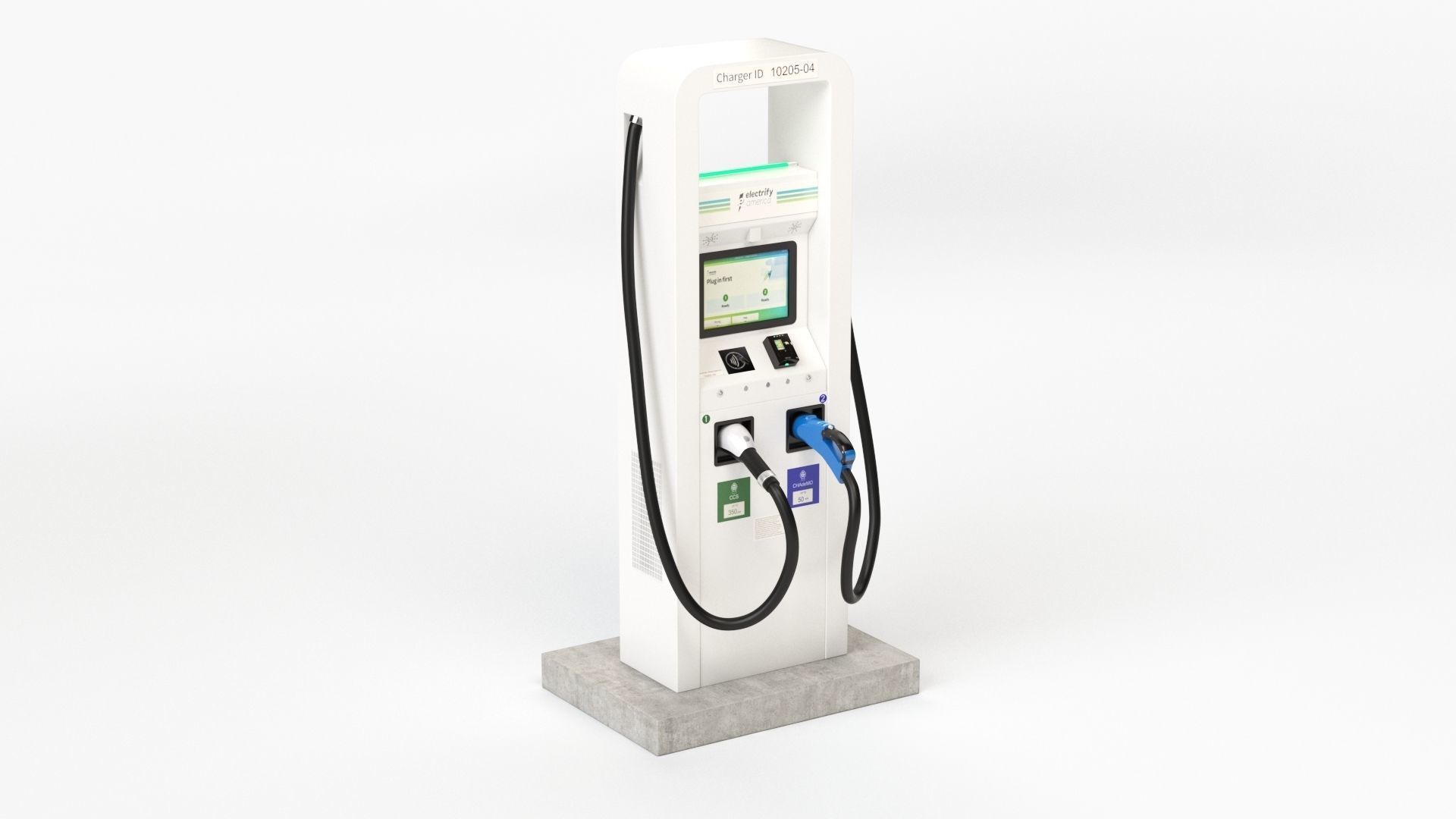 Electric Vehicle Charging Station Electrify America Part 1 3D model_19