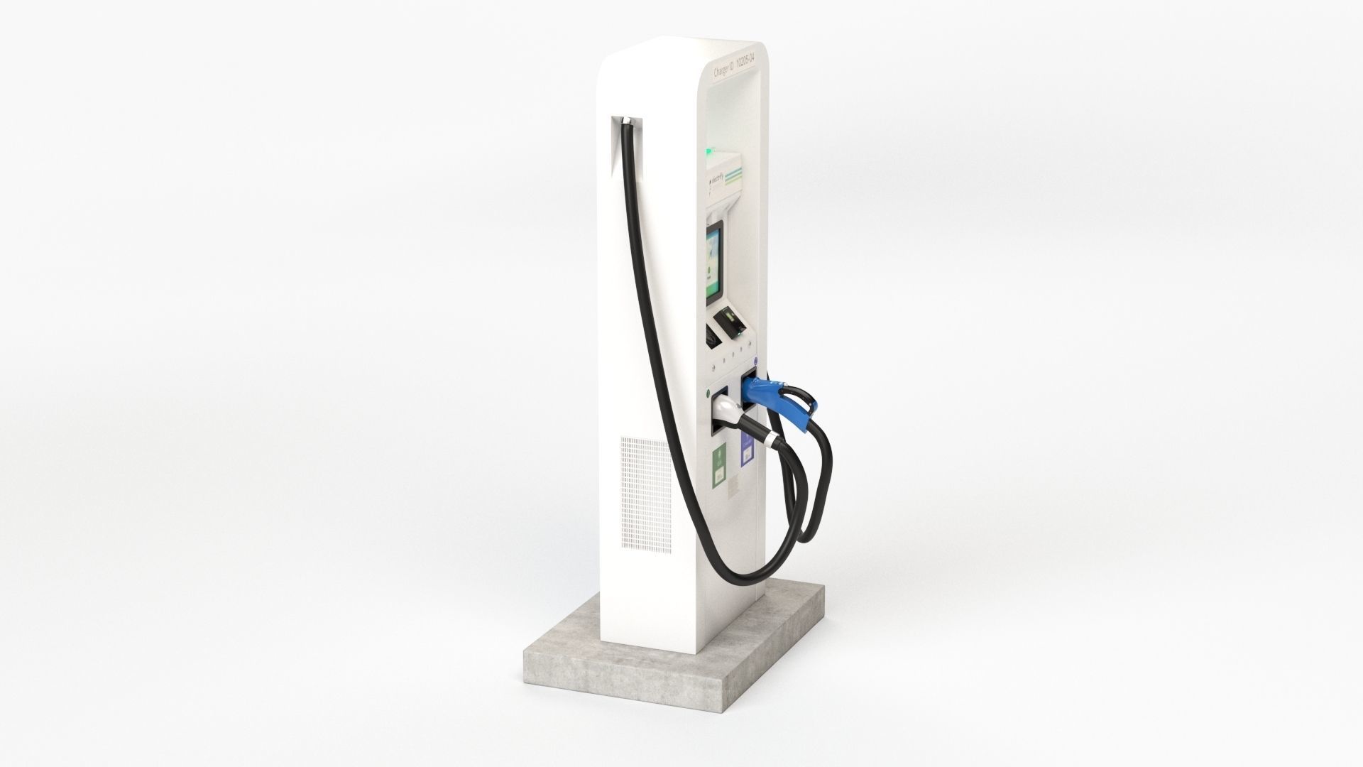 Electric Vehicle Charging Station Electrify America Part 1 3D model_21