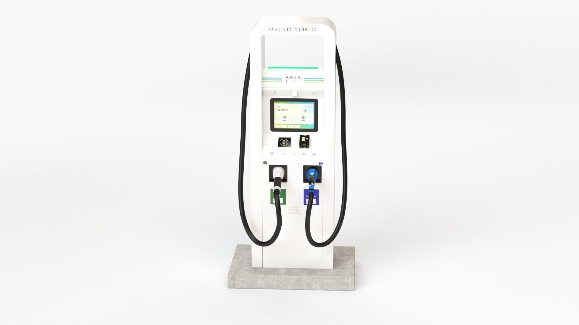 Electric Vehicle Charging Station Electrify America Part 1 3D model_33