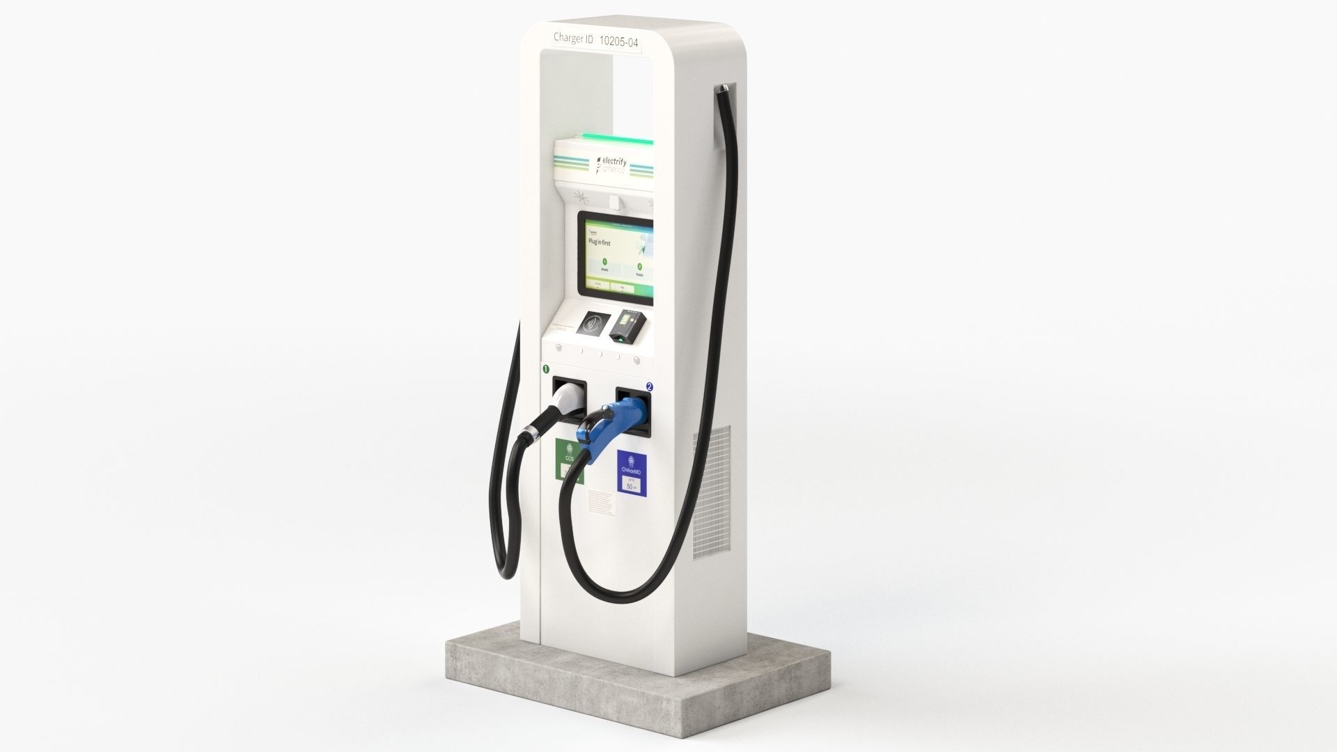 Electric Vehicle Charging Station Electrify America Part 1 3D model_13