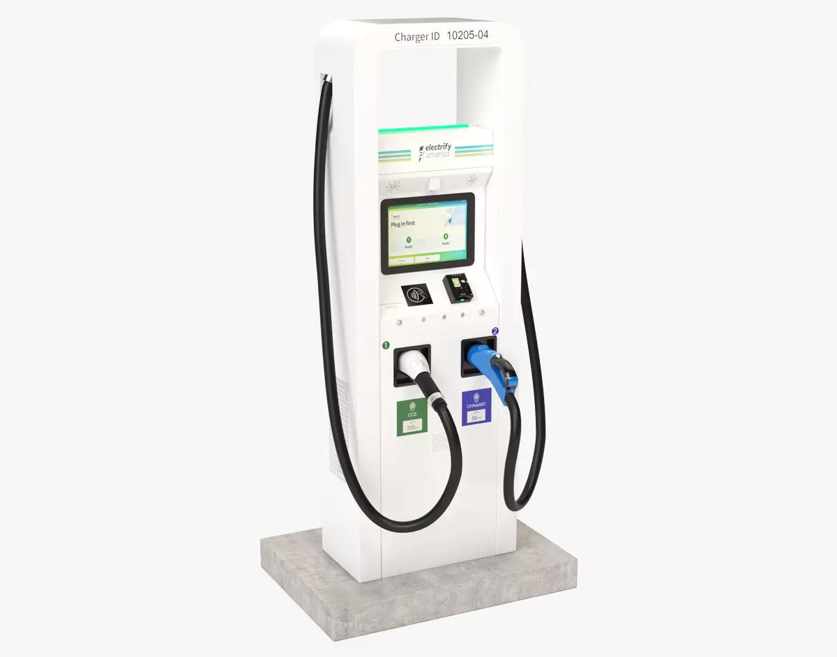Electric Vehicle Charging Station Electrify America Part 1 3D model_0