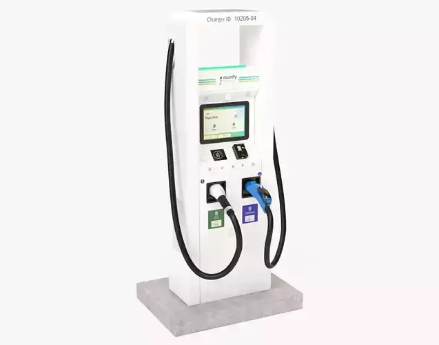 Electric Vehicle Charging Station Electrify America Part 1 3D model