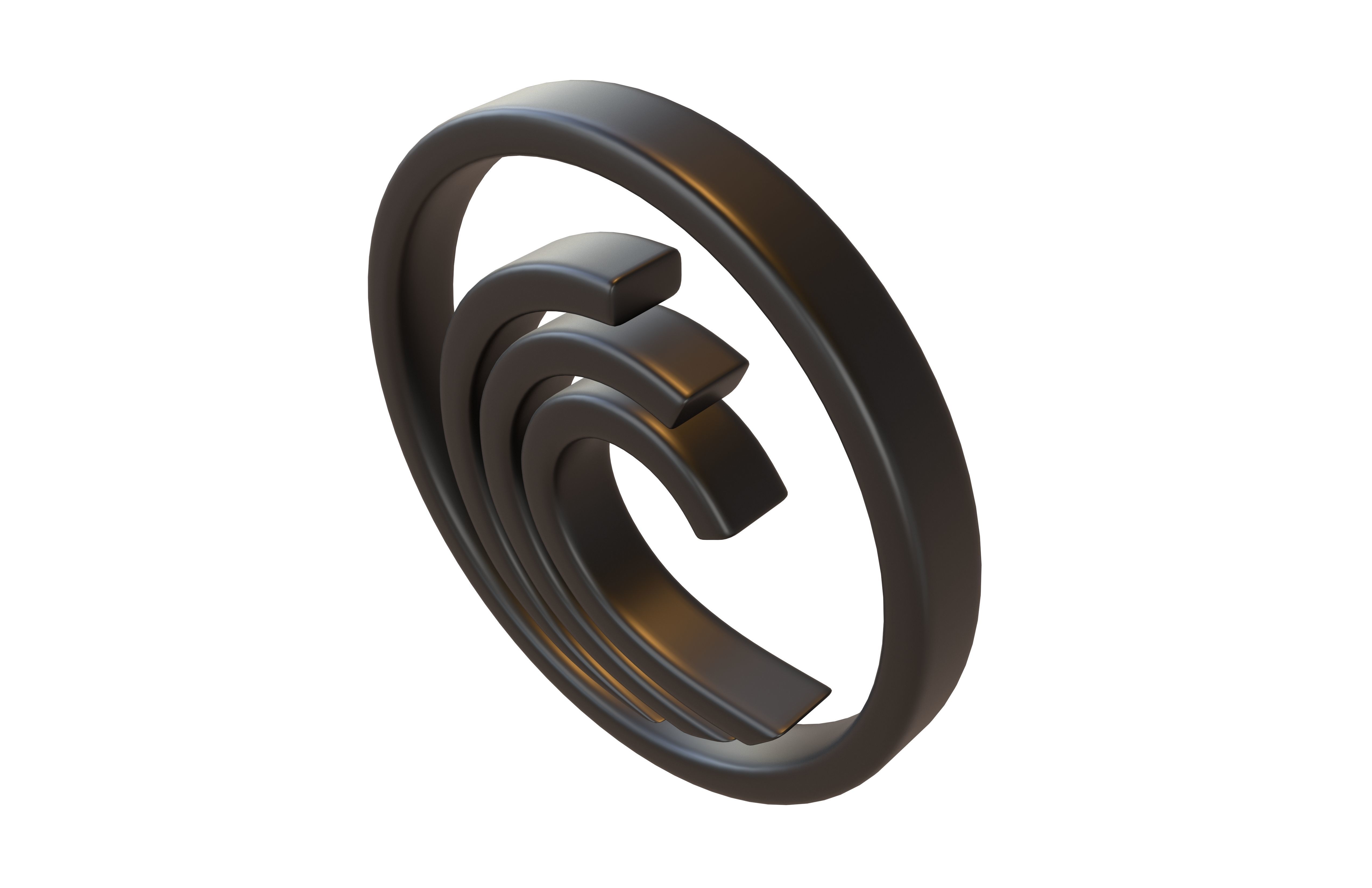 BitTorrent Coin v1 001 Low-poly 3D model_2