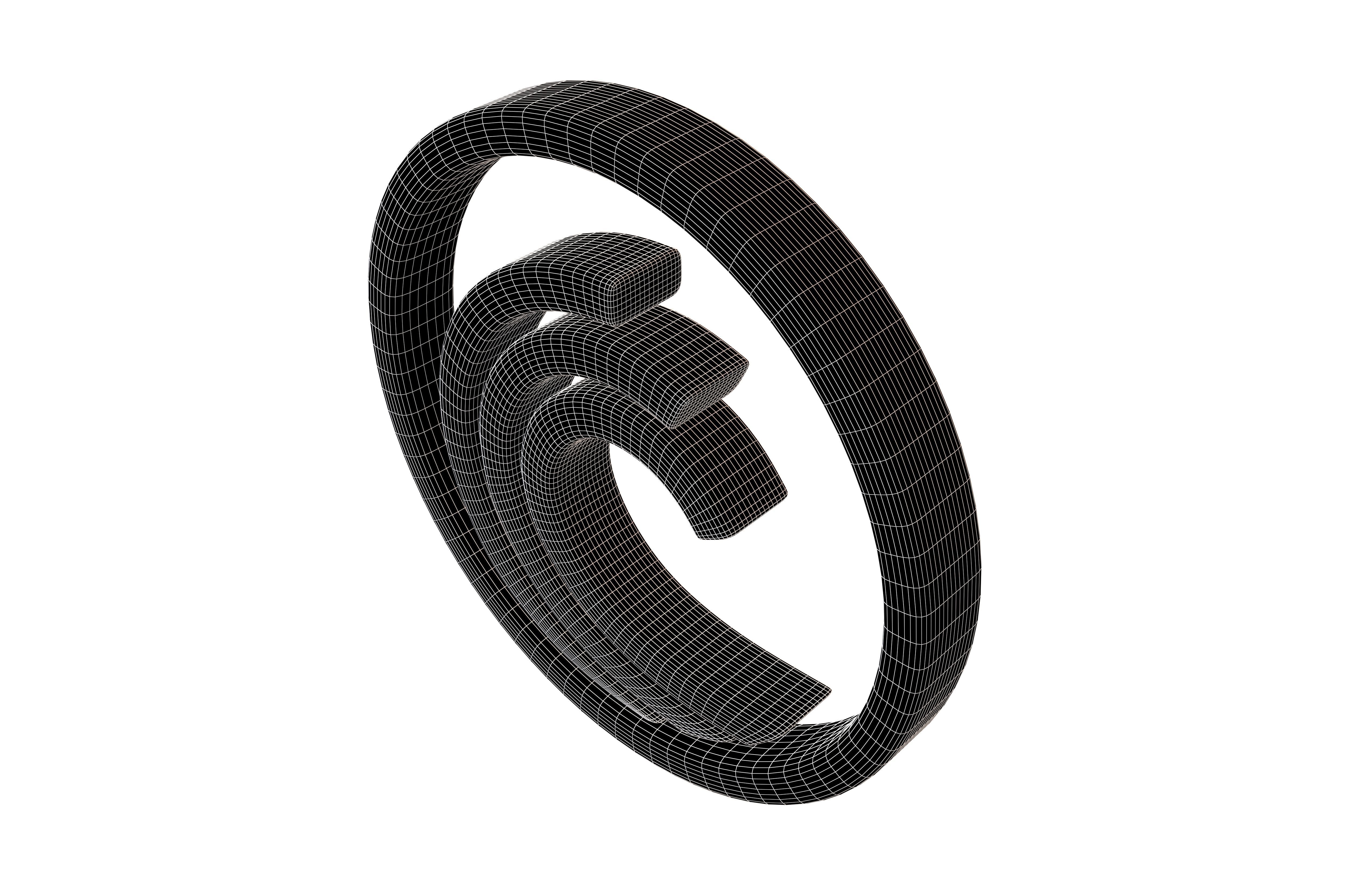 BitTorrent Coin v1 001 Low-poly 3D model_6