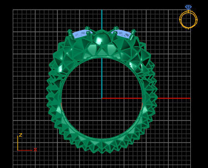 pineapple skull ring 3D print model_7