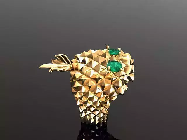 pineapple skull ring 3D print model