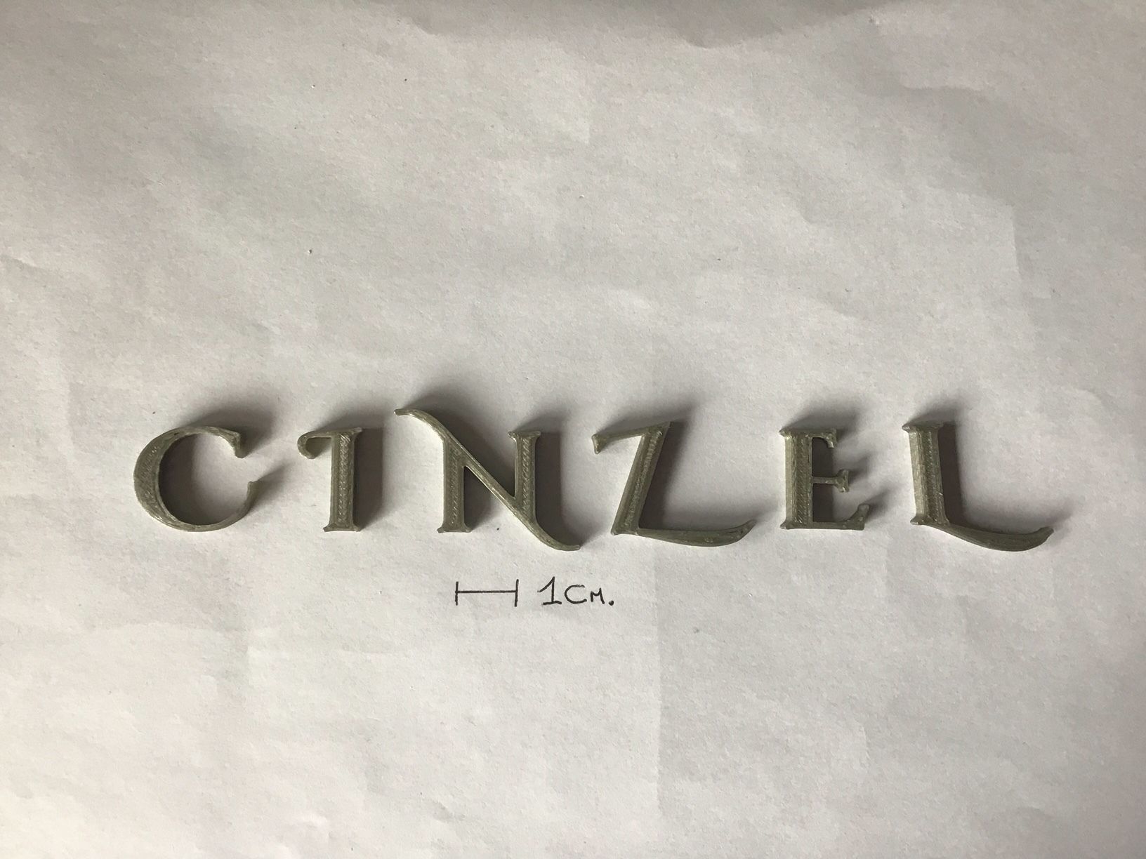 CINZEL 3D letters STL file 3D print model_1