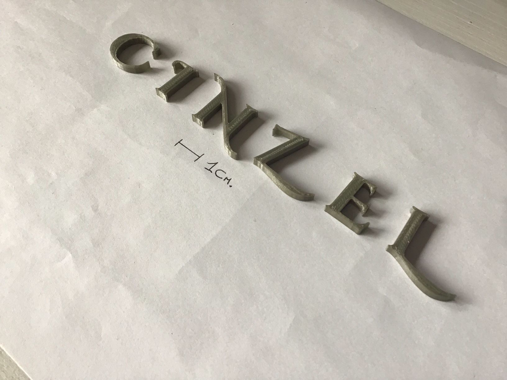 CINZEL 3D letters STL file 3D print model_3