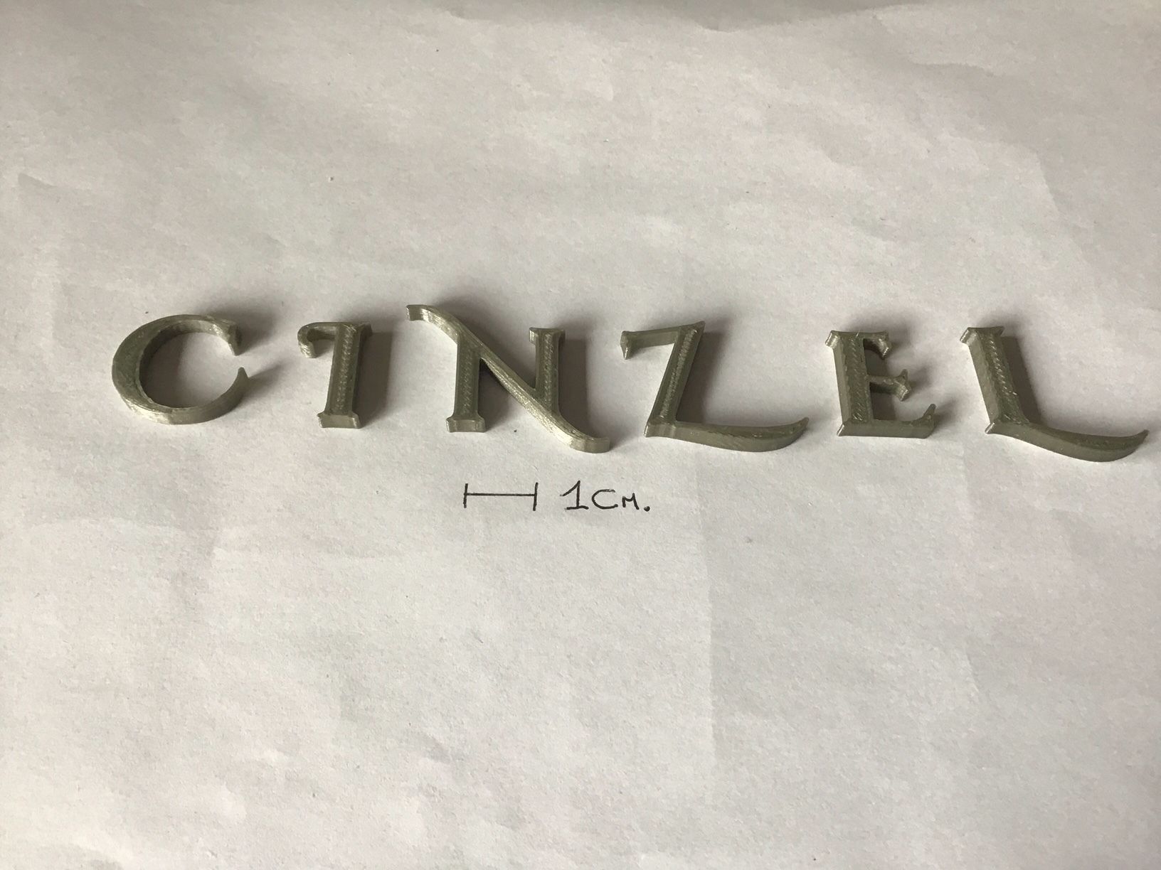 CINZEL 3D letters STL file 3D print model_2