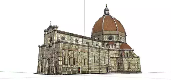 Architecture-Religion-God-Culture-Temple-09 duomo in florence 3D model