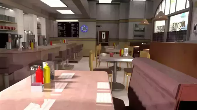 Monks Diner from Seinfeld 3D model
