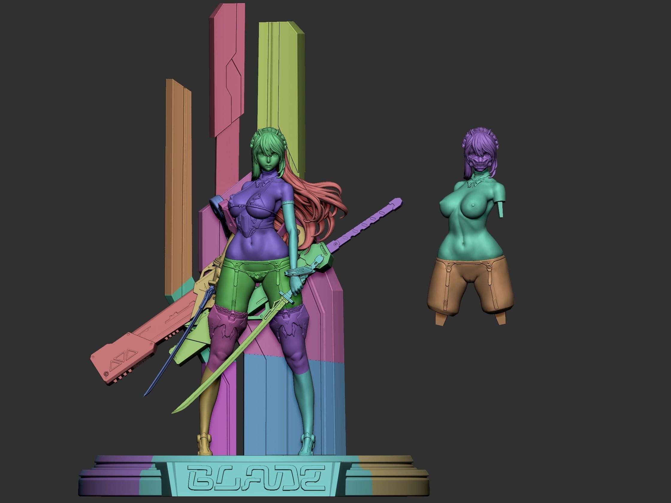 Blade figurine 3d print NFSW 3D print model_13