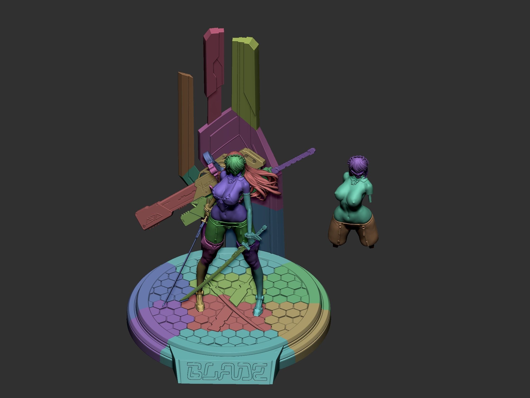 Blade figurine 3d print NFSW 3D print model_11