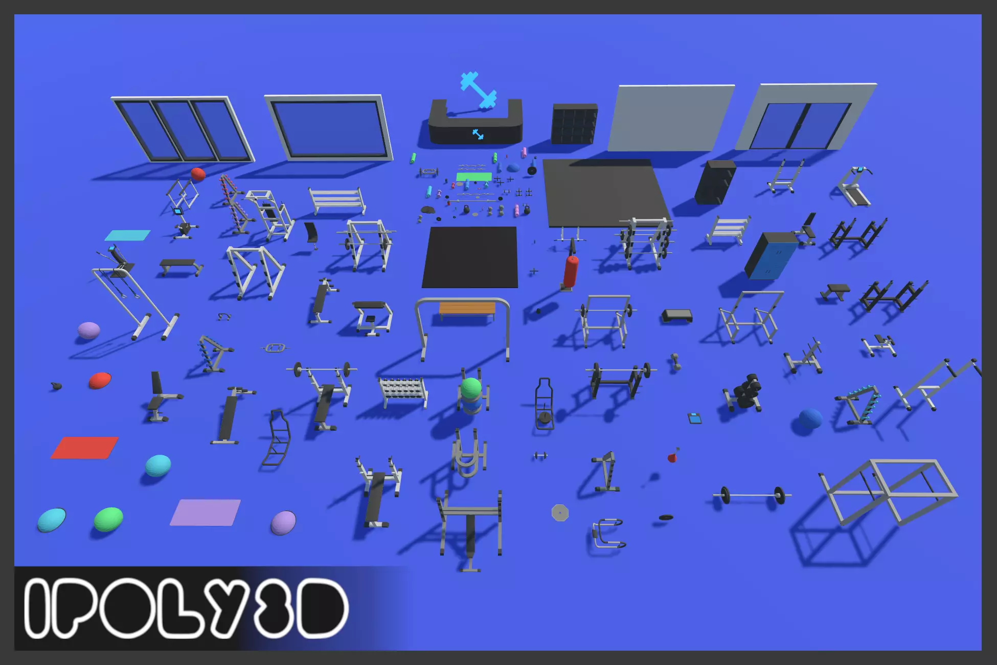 3D model LowPoly Gym Environment VR / AR / low-poly | CGTrader