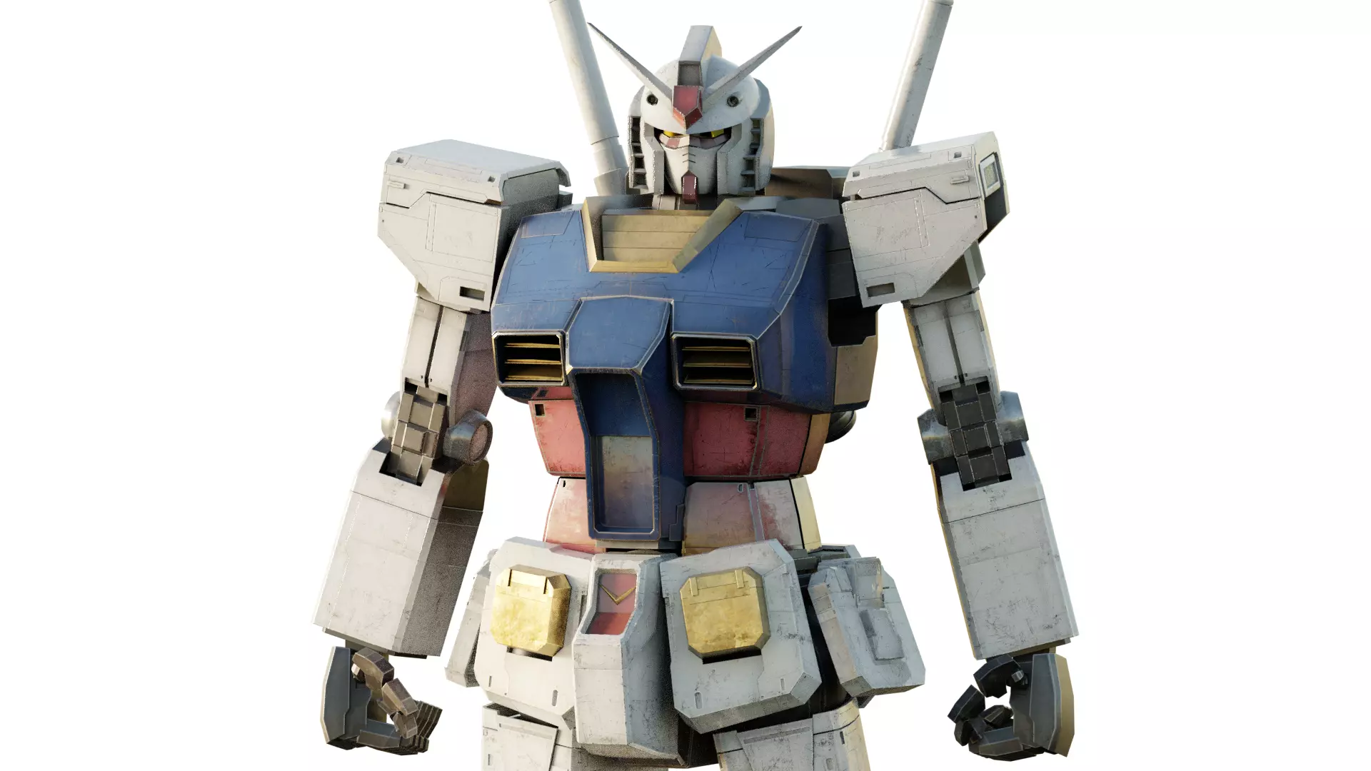 GUNDAM robot mech Realistic Texture Rigged MAYA Blender 3D model