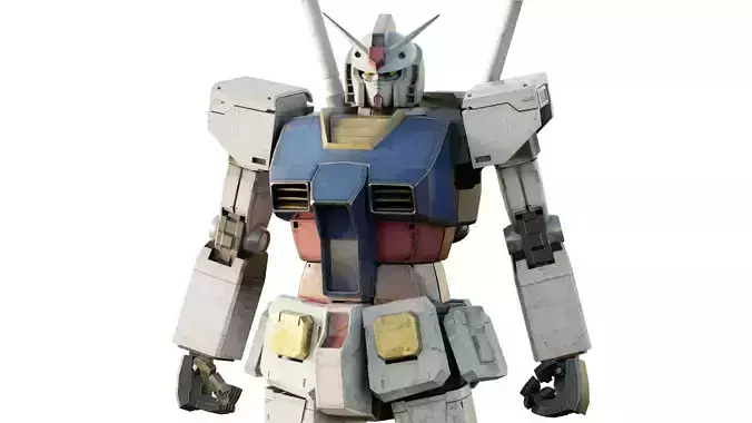 GUNDAM robot mech Realistic Texture Rigged MAYA Blender