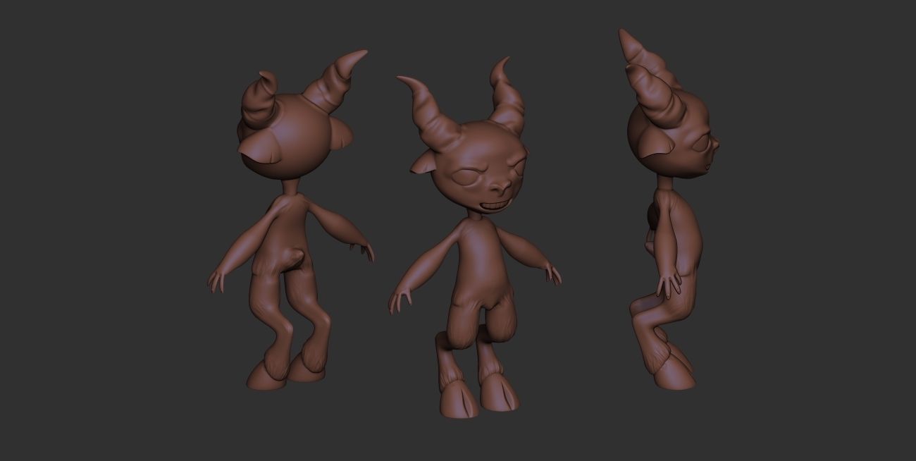 creature faun magic 3D model_4